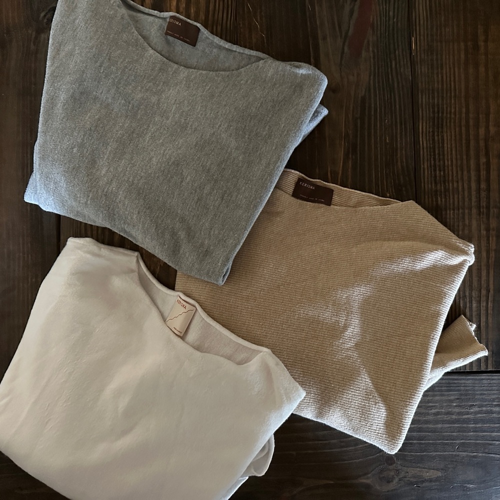 EUC Set of 3 Kerisma Lightweight Dolman Seeaters. Fall staples!